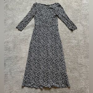Max Mara Black and White Polka Dot Dress
